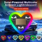 Solar-Powered Heart Neon Light – Multi-Mode Dynamic Car Interior Decor Accessory