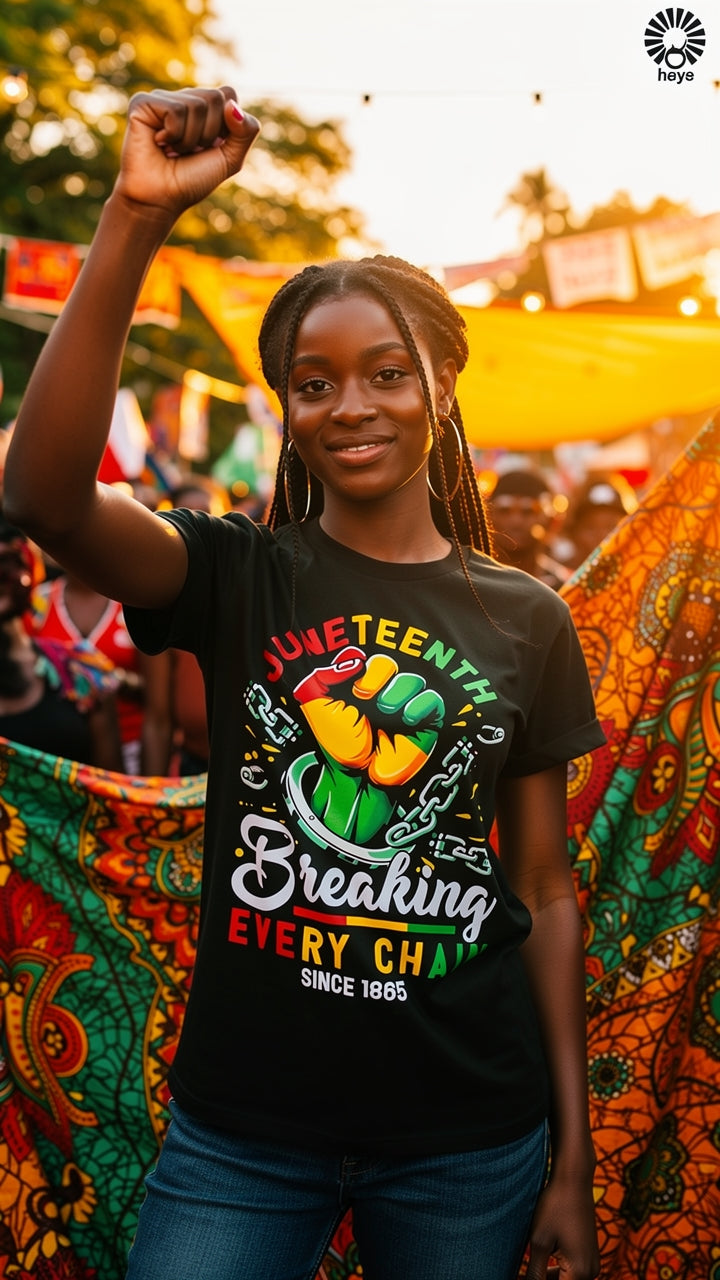 African American Pride Juneteenth Cotton T-Shirt Unisex Comfortable All Day Wear