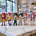 6pc K-Pop Idol Figurine Set | Mini Anime Style Model Toys for Collection