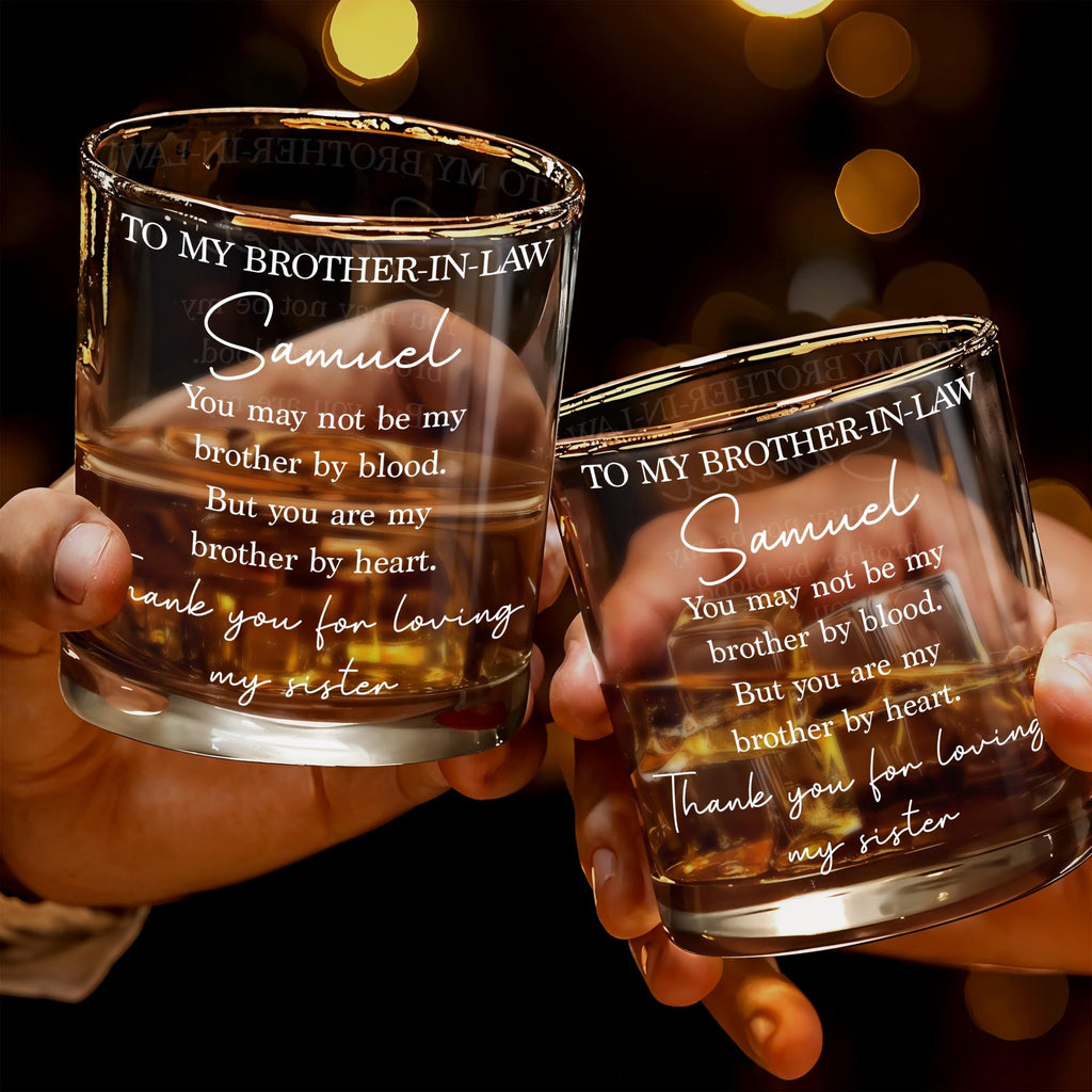 To My Brother In Law, Whiskey Glass, Gift For Him and Whiskey Lovers - 3