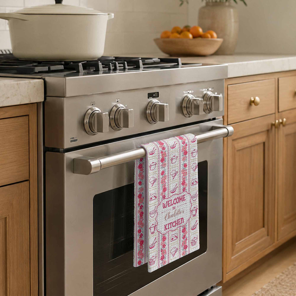 Welcome to My Kitchen, Personalized Kitchen Towel, Gift for Cooks - 8