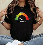 Low Cortisol High Cortisol Funny Casual  Heavyweight Short Sleeve Shirt