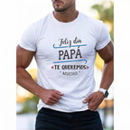 Home Break 'Feliz Dia Papa' Spanish Father's Day Graphic T-Shirt - Sweat-Absorbing Cotton Short Sleeve