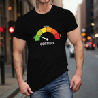 Low Cortisol High Cortisol Funny Casual  Heavyweight Short Sleeve Shirt