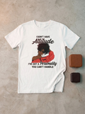 "I Don't Have An Attitude" Graphic Tee | Red Fashion Glasses Women's Shirt