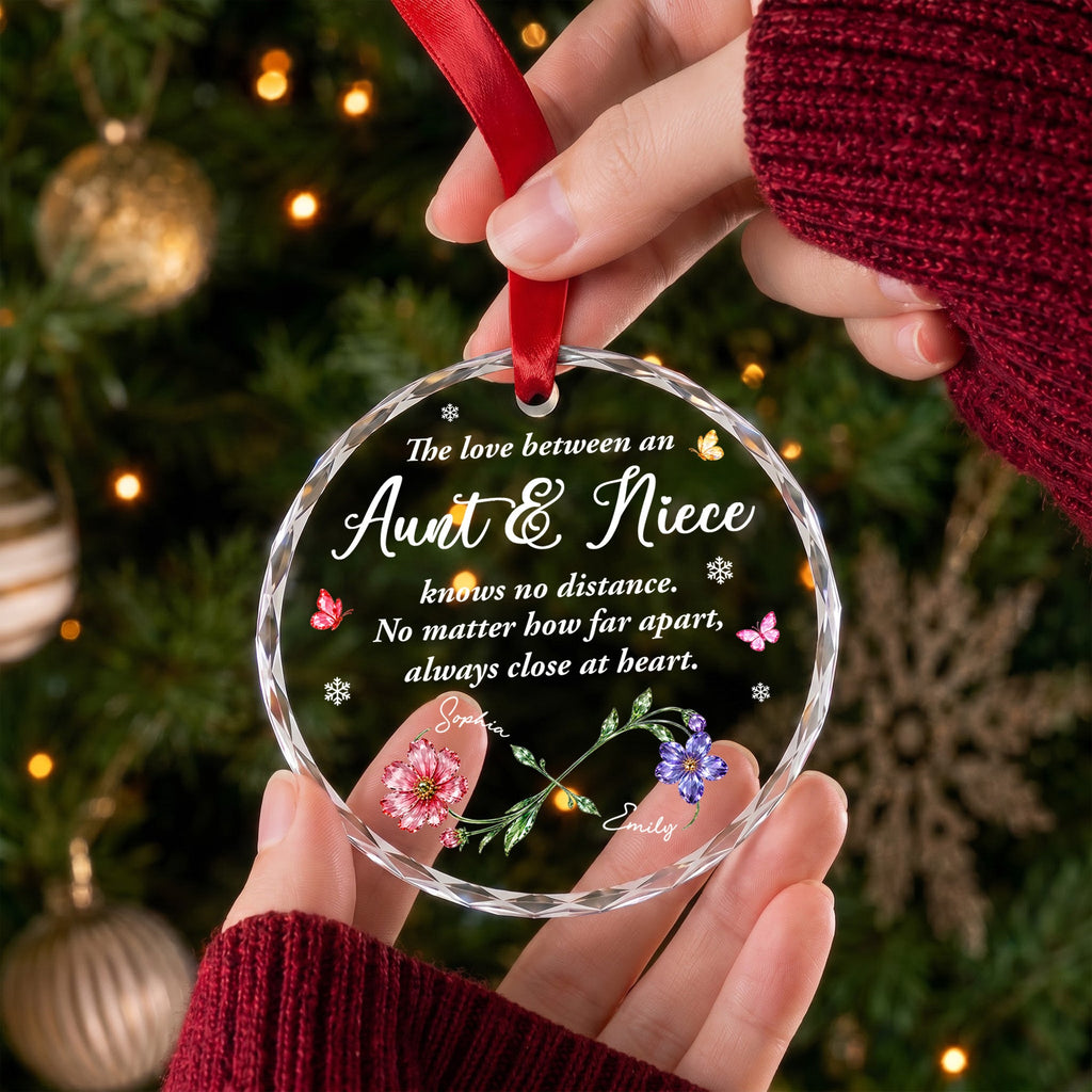 The Love Between An Aunt And Niece, Glass Ornament, Gift For Family - 2