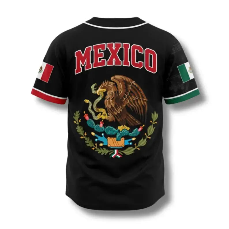 Mexico Aztec Warrior & Eagle All-Over Print Baseball Jersey