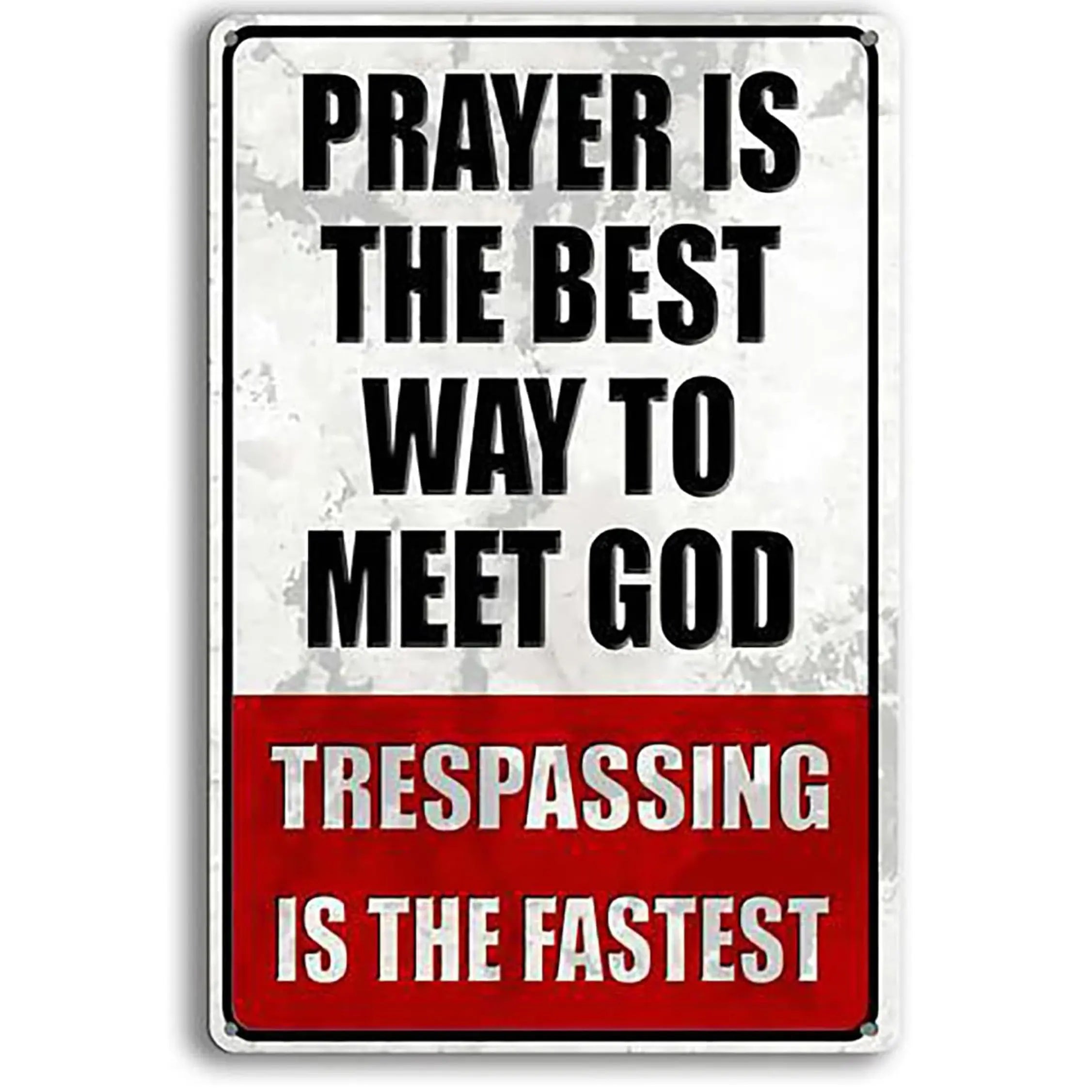 Funny "No Trespassing" Metal Sign | Durable Private Property Warning