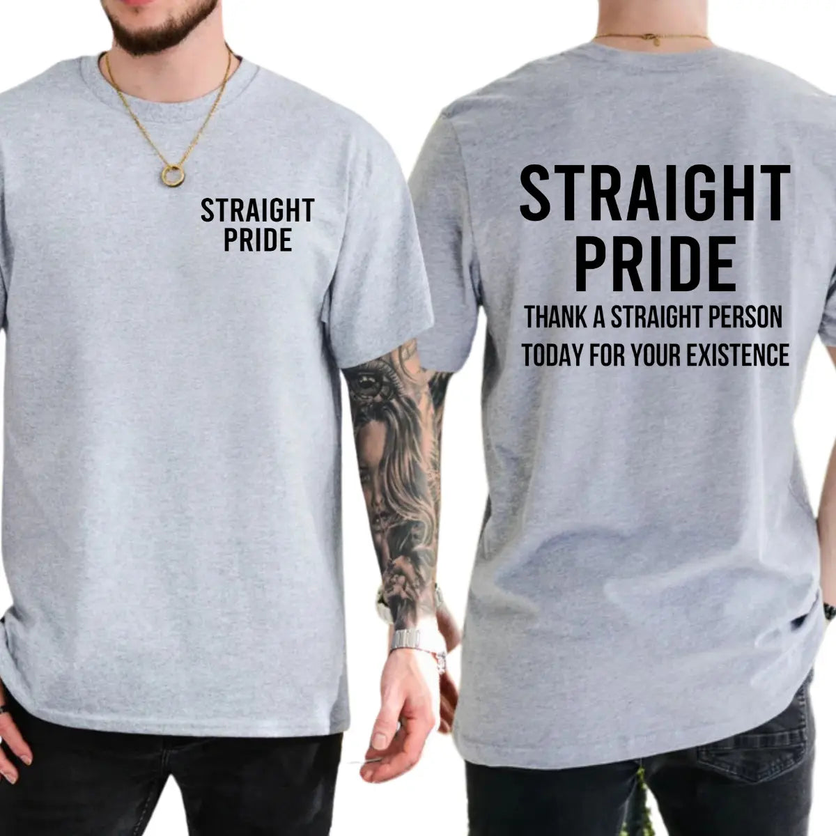 "Thank A Straight Person" Shirt | Funny Straight Pride Statement Tee