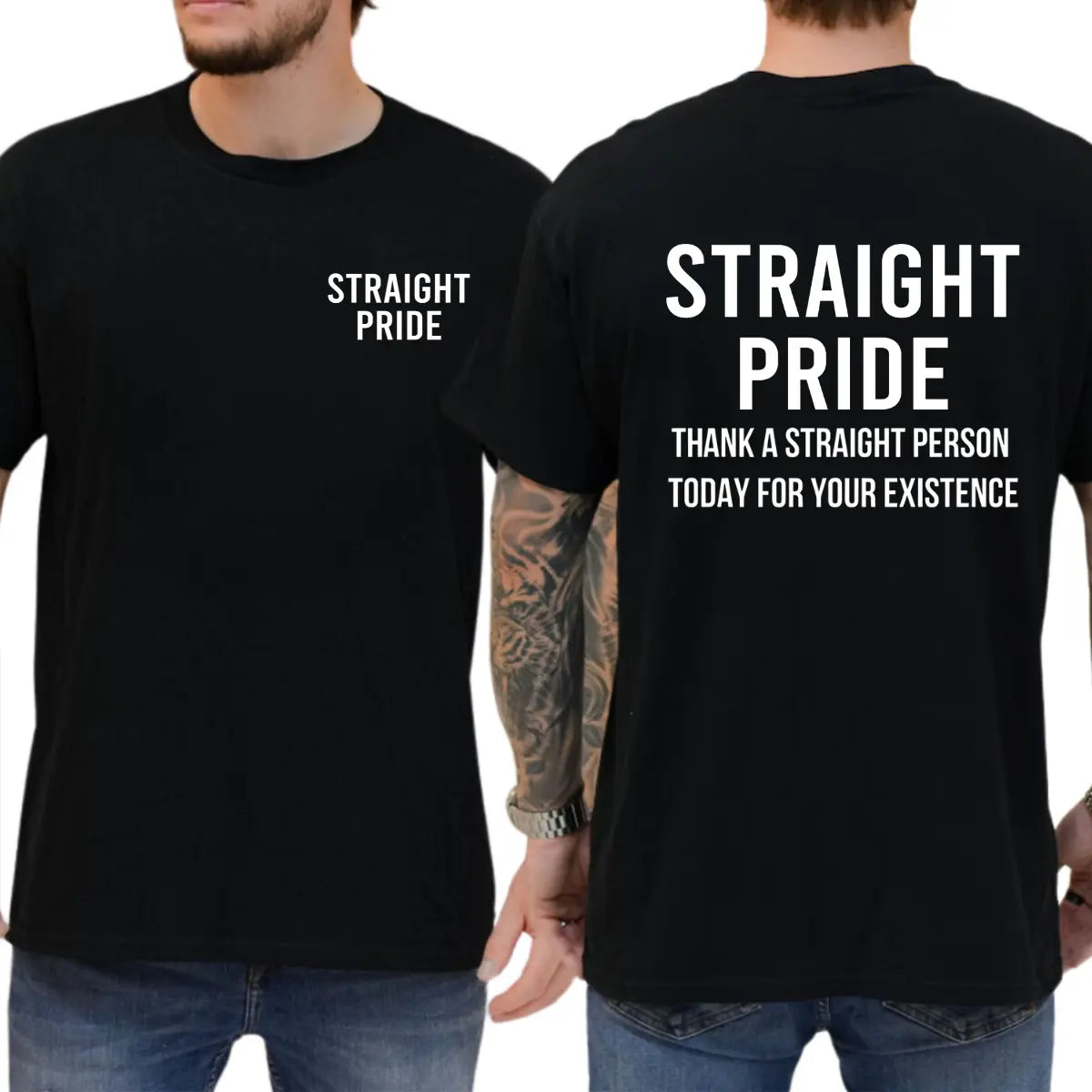 "Thank A Straight Person" Shirt | Funny Straight Pride Statement Tee
