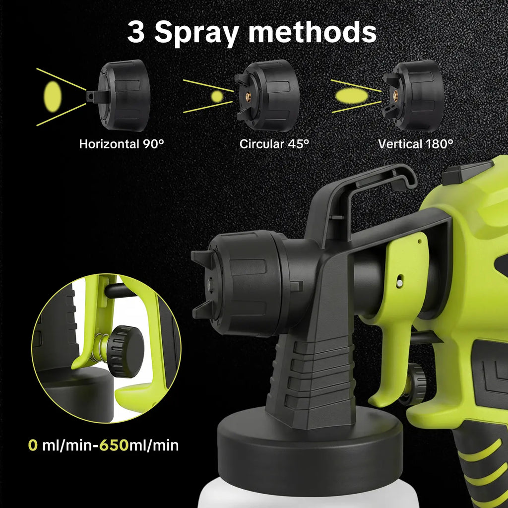 1200ml High-Capacity Paint Sprayer - Adjustable Flow, 4 Nozzles & 3 Spray Modes