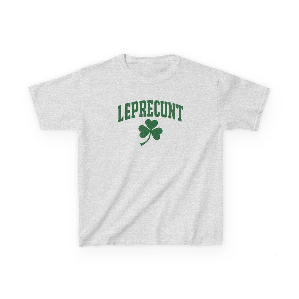 "Leprecunt" Y2K Baby Tee | Funny St. Patrick's Day Irish Graphic Shirt