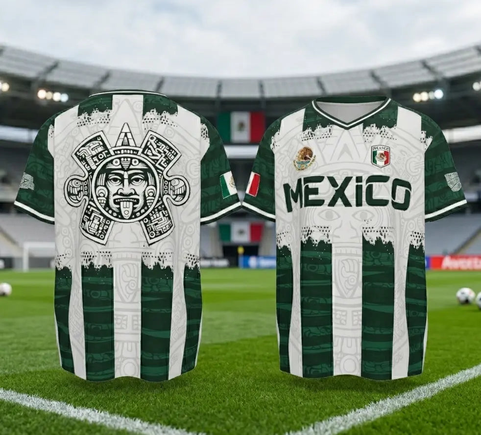 2026 Mexico Aztec Calendar All-Over Print Soccer Jersey