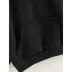 Letter Print Drop Shoulder Hoodie, Fashion Casual Drawstring Pocket Hooded Sweatshirt