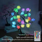LED Rose Flower Tree Lamp - USB/Battery Powered Tabletop Decor Gift