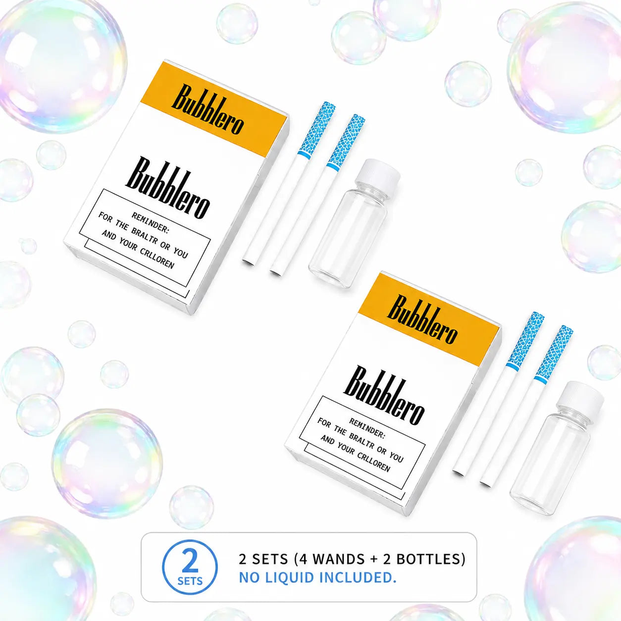 Summer Vibes Bubble Cigarette Stress Relief Toy - Mini Bubble Blower Gift for Birthday & Holiday Parties
