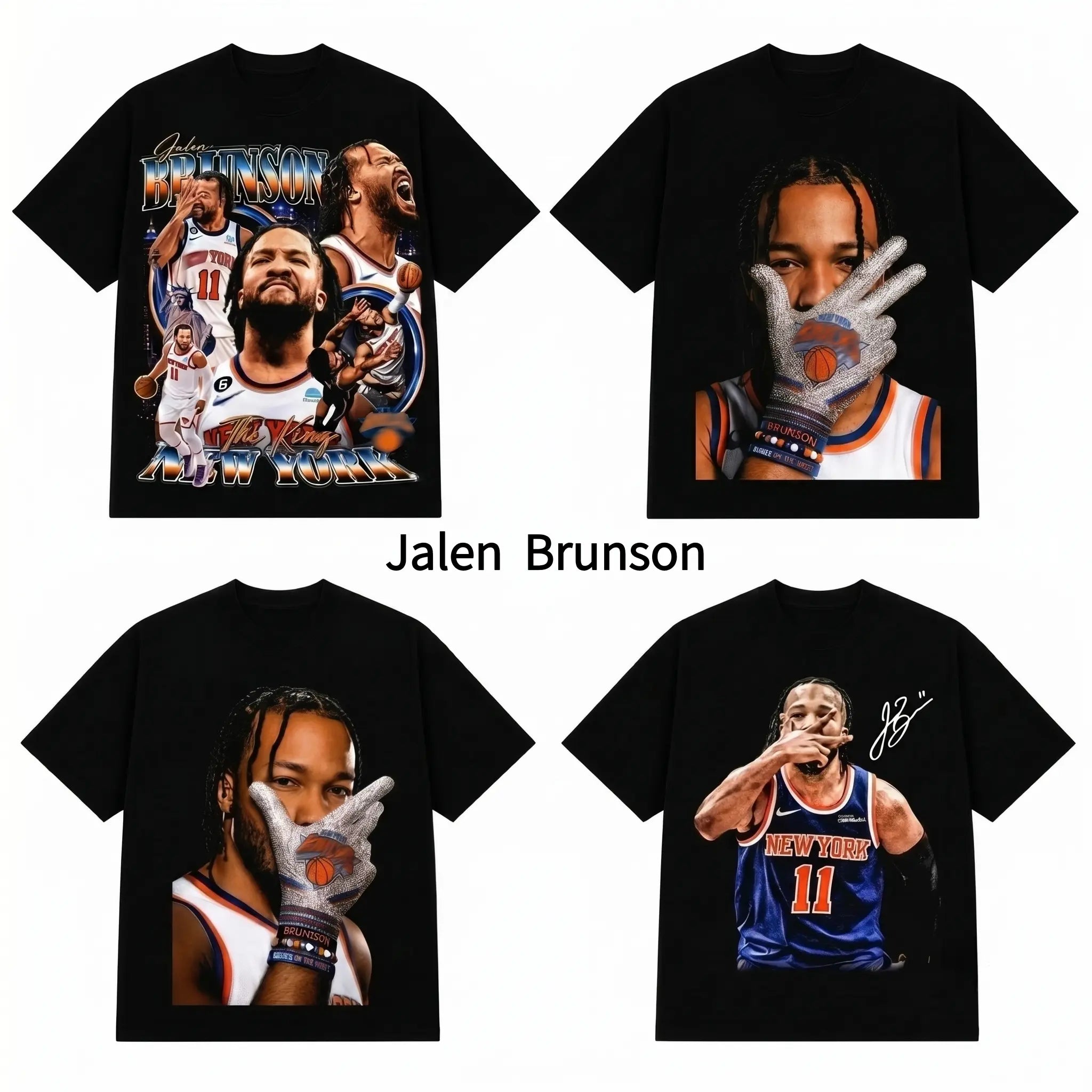 Jalen Brunson "Brunson Burner" Graphic T-Shirt – Vintage Streetwear Basketball Fan Apparel
