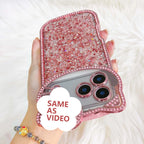 Cute Shiny Glitter Crystal Phone Case – Shockproof Camera Protection Cover for iPhone 16 Pro Max