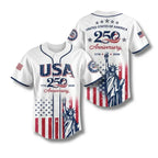 USA 250th Anniversary Statue of Liberty Baseball Jersey - 1776–2026 4th of July Patriotic Shirt