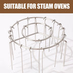 2 Counts Air Fryer Skewer Rack, Round Grill with Stainless Steel, Flat Edges