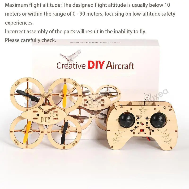 Beginner RC Training Toy Set – Pre-Tested Stunt Flip DIY Wooden Assembly Kit