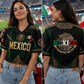 Women's Eagle Graphic Cropped Top – Sports Fan Team Support Tee