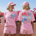 Comfort Colors America 250th Anniversary Shirt – Red White & 250 Patriotic Bow Tee