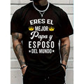 Regalos Para Papa Día Del Padre 'Mejor Esposo' Camiseta | 100% Cotton Unisex Short Sleeve Graphic Tee