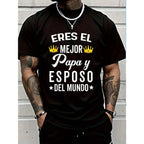 Regalos Para Papa Día Del Padre 'Mejor Esposo' Camiseta | 100% Cotton Unisex Short Sleeve Graphic Tee