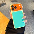 Dopamine Color Block Phone Case – Soft Shockproof Aesthetic Cover for iPhone 17 Pro Max
