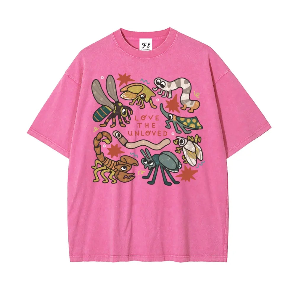 "Love The Unloved" Insect Lover Shirt | Vintage Washed Cotton Graphic Tee