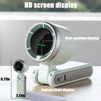 5-Speed Portable Turbo Handheld Fan: 12H Long-Life Battery for Travel & Beach