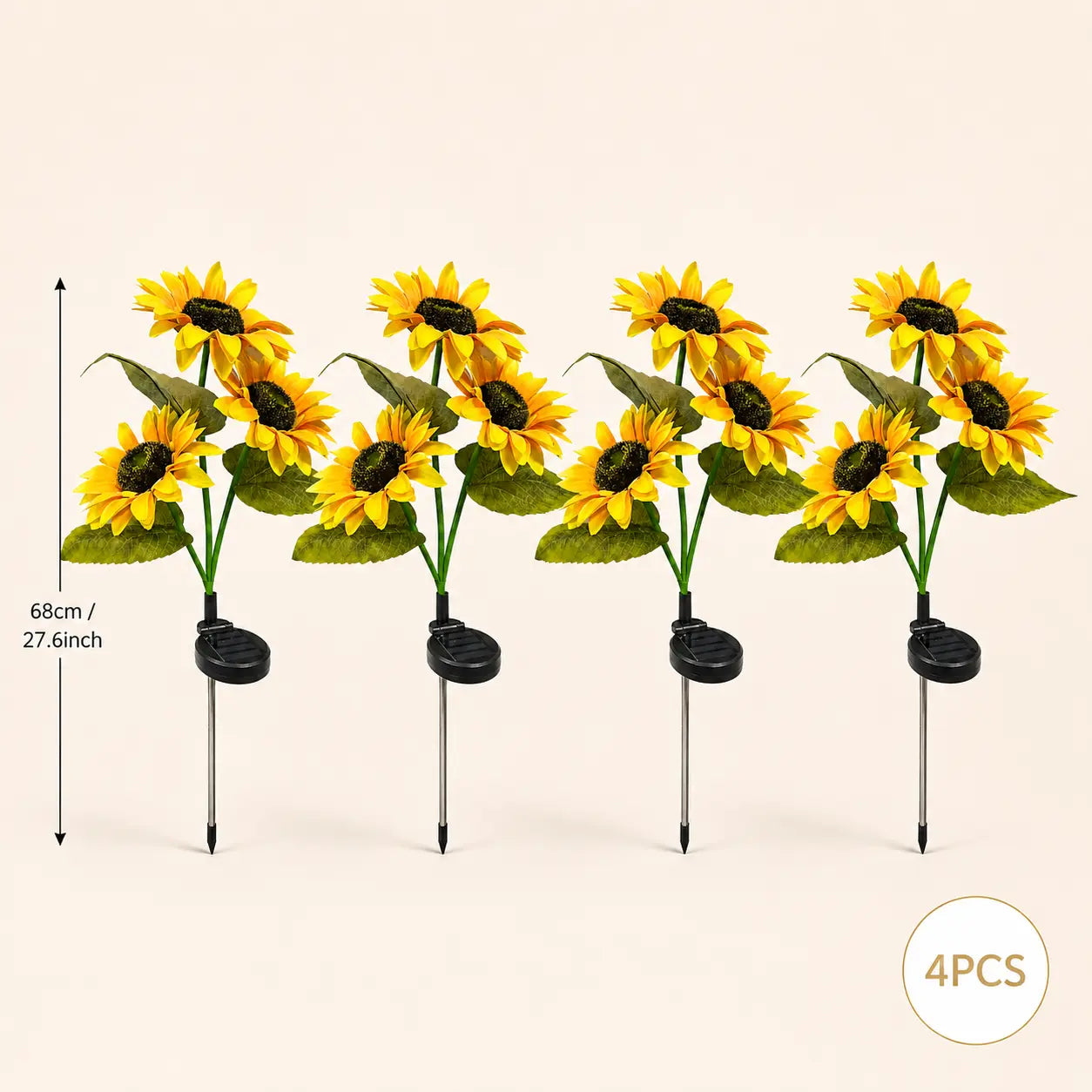 Solar Powered LED Sunflower Garden Lights (Waterproof Outdoor Decor)