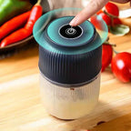 Cordless Electric Garlic Chopper (300ML) – Portable 4-Blade Food Processor & Veggie Grinder