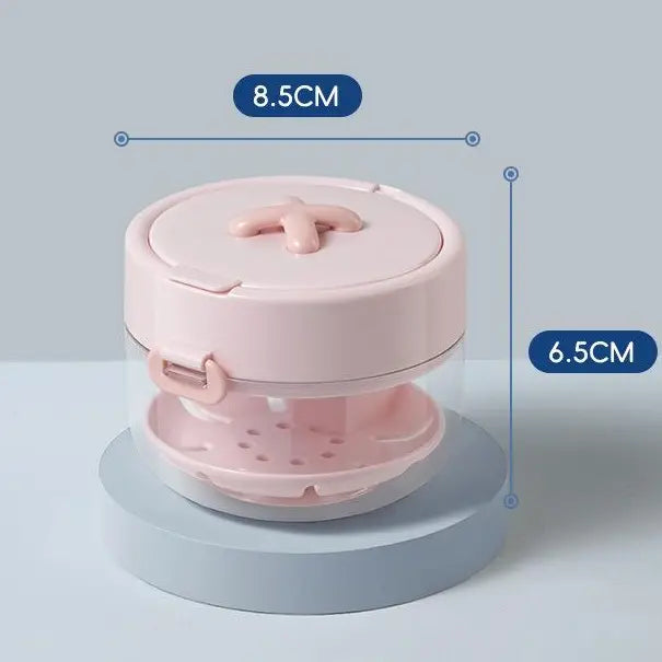 Retainer Cleaner Case Box – Travel Soak Storage Container with Mirror, Brush & Drain Tray