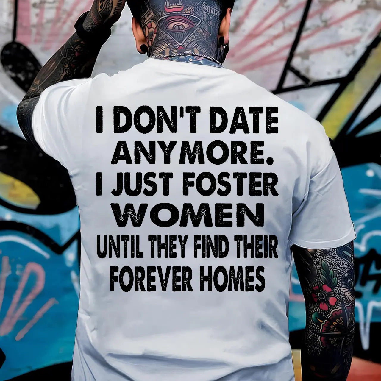 I DON'T DATE ANYMORE Black Print Hoodie