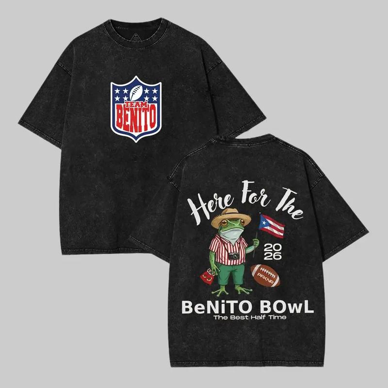 Benito Bowl 2026 Vintage Washed Graphic Tee,  Team Benito Shirt