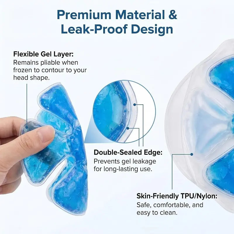 Reusable Cooling Gel Ice Packs – Cold Therapy Inserts for Hard Hats & Sun Hats