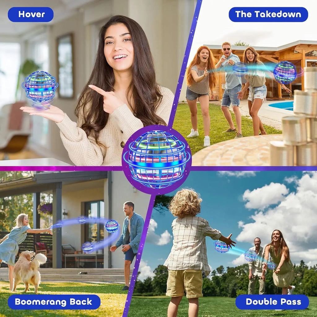 Cosmic Fly Ball Boomerang Spinner – Outdoor Galaxy Hover Drone Toy for Kids & Teens