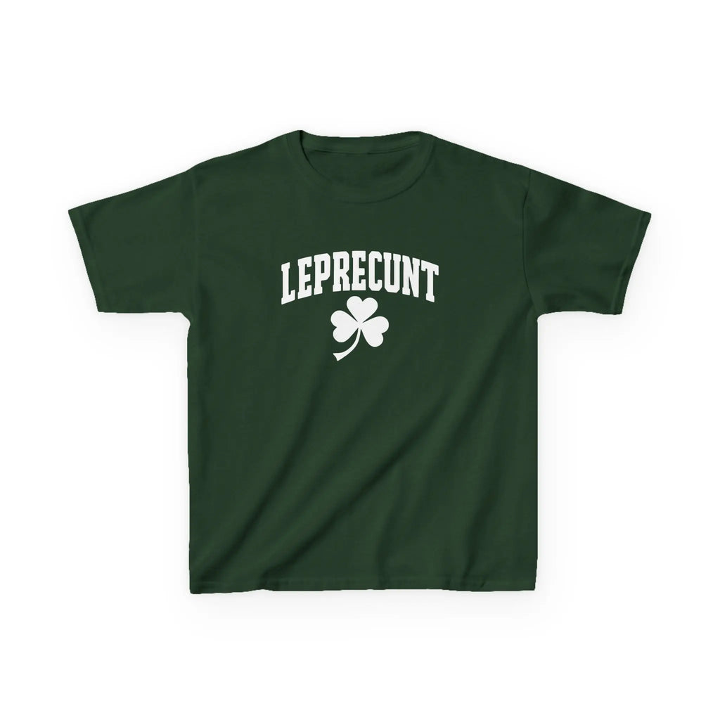 "Leprecunt" Y2K Baby Tee | Funny St. Patrick's Day Irish Graphic Shirt