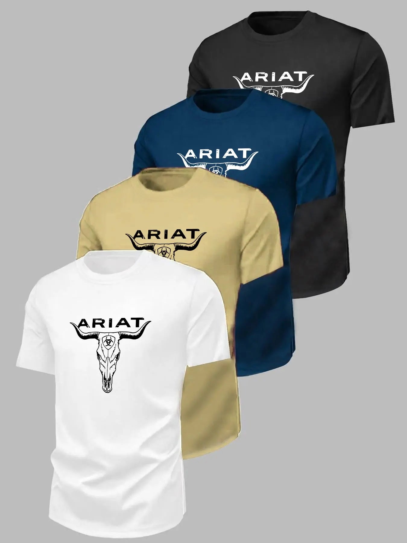 Western Bull Head Graphic Streetwear T-Shirt