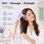 Electric Spray Air Cushion Massage Comb – Self-Cleaning Anti-Static Hair Brush