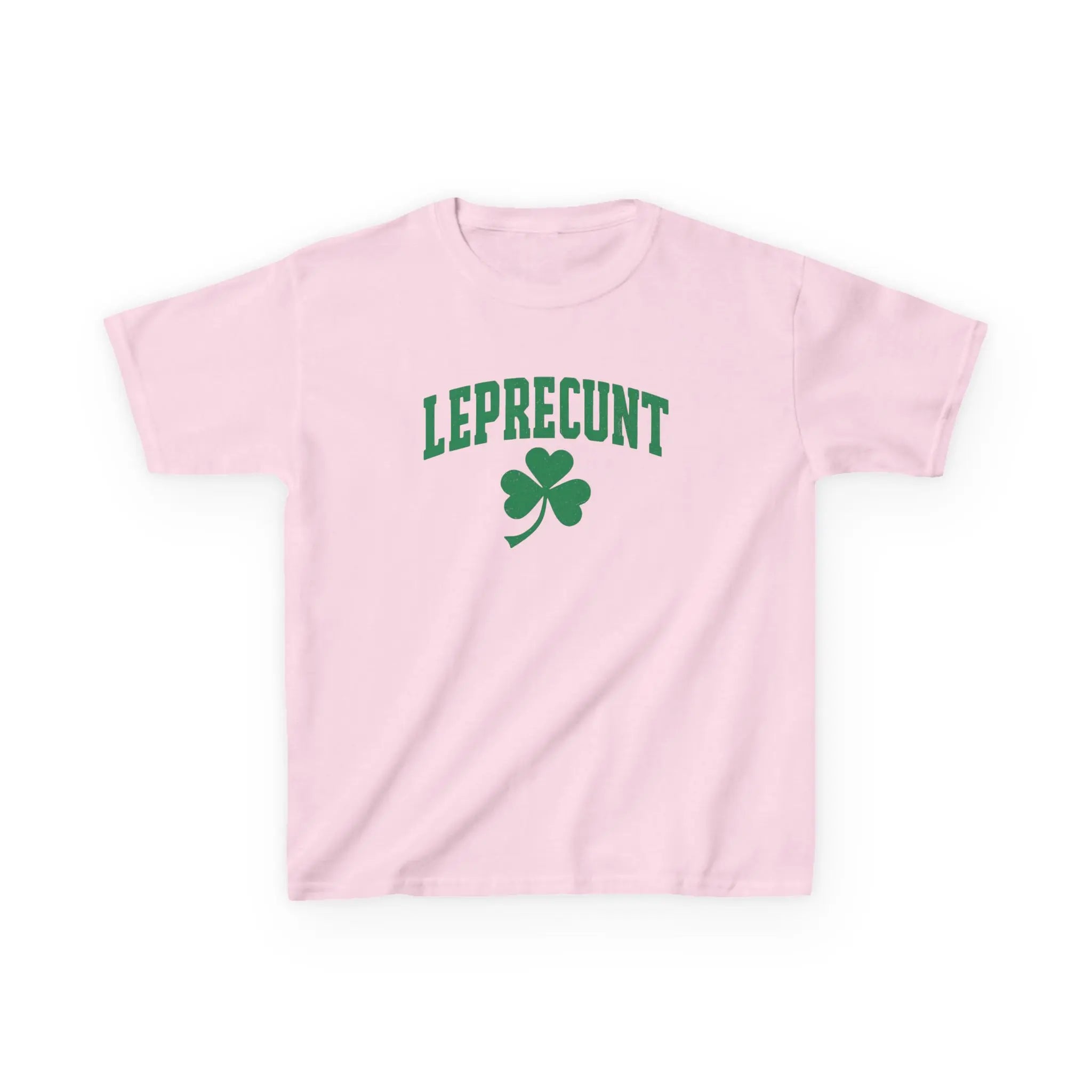"Leprecunt" Y2K Baby Tee | Funny St. Patrick's Day Irish Graphic Shirt