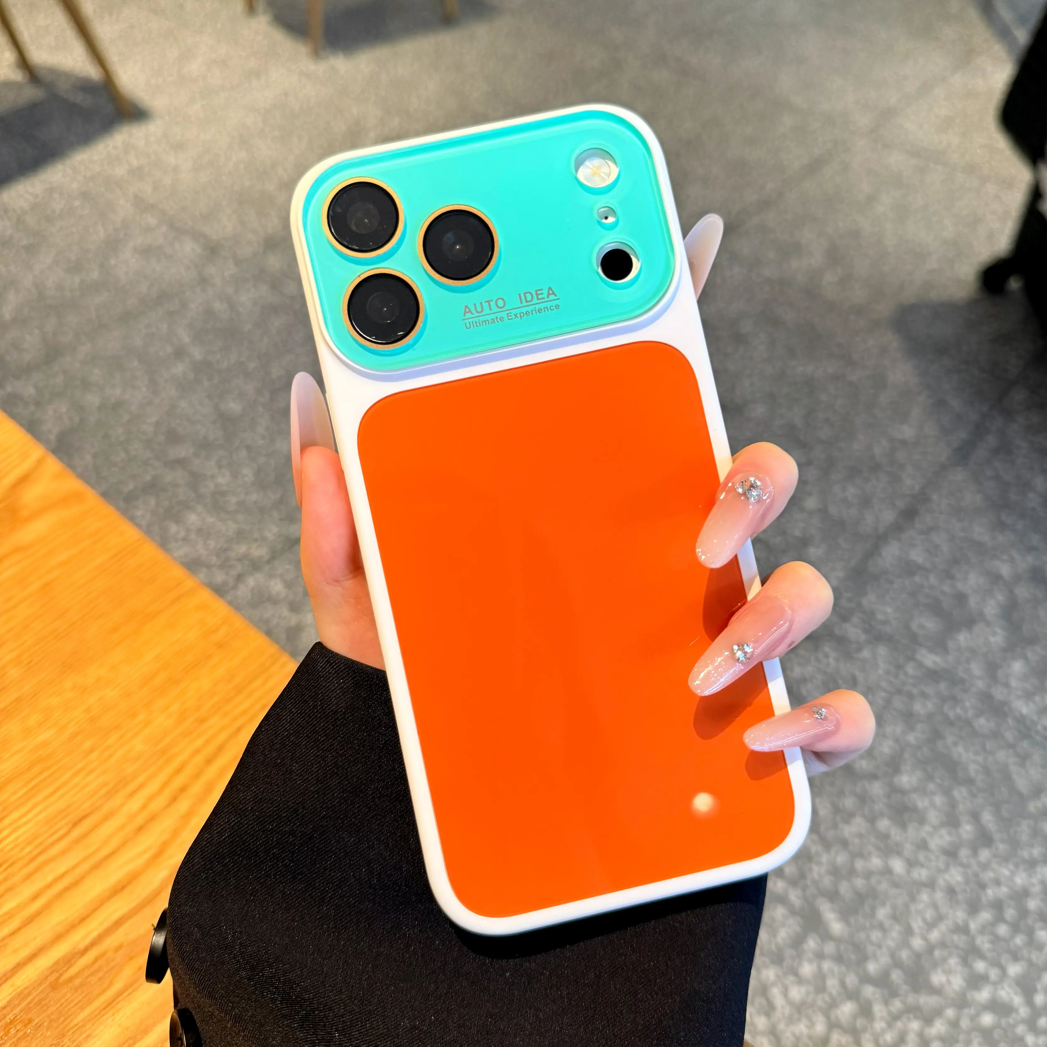 Dopamine Color Block Phone Case – Soft Shockproof Aesthetic Cover for iPhone 17 Pro Max