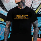 "I Fix Sh*t" Funny Mechanic Hoodie | Blue Collar Attitude Workwear