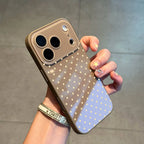 Cute Summer Polka Dot Case – Shockproof Glossy Cover with Camera Protection for iPhone 17 Pro Max