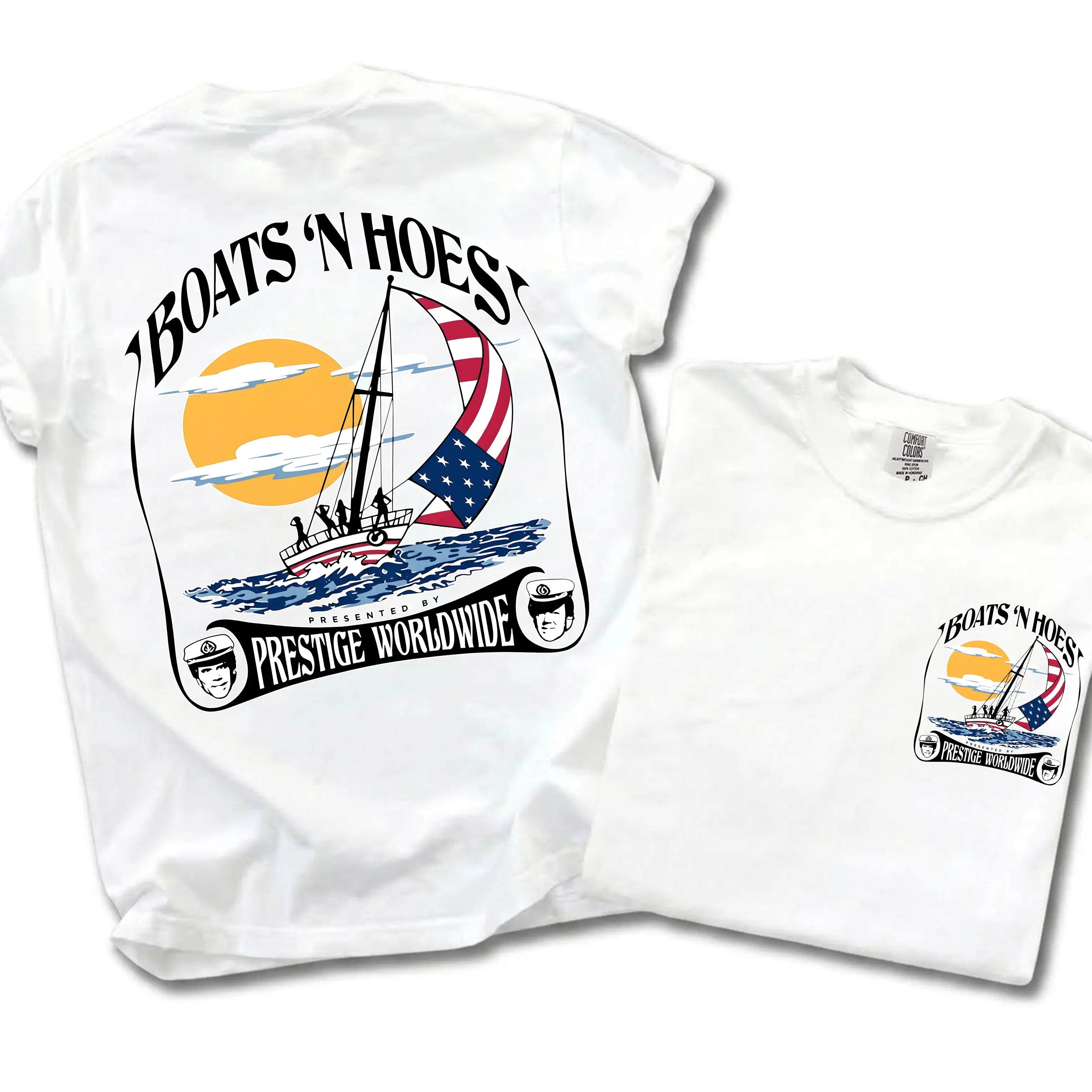 [Comfort Colors] Boats'n Hoez Step Brothers Movie Tee - Vintage Retro Funny Summer Gift Shirt