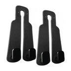 4PCS Faux Leather Car Headrest Hooks: Double-Hook Organizer for Bags & Essentials