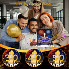 DIY Pop-Up Birthday Cake Card – Light, Music & Fireworks Black and Gold Gift