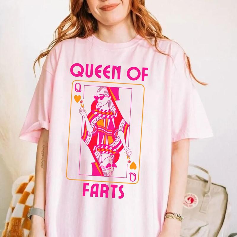 Queen Of Farts T Shirt, Funny Joke Tee, Inappropriate Fart Shirt, Prank Gift For Her, Embarrassing Humor Shirt